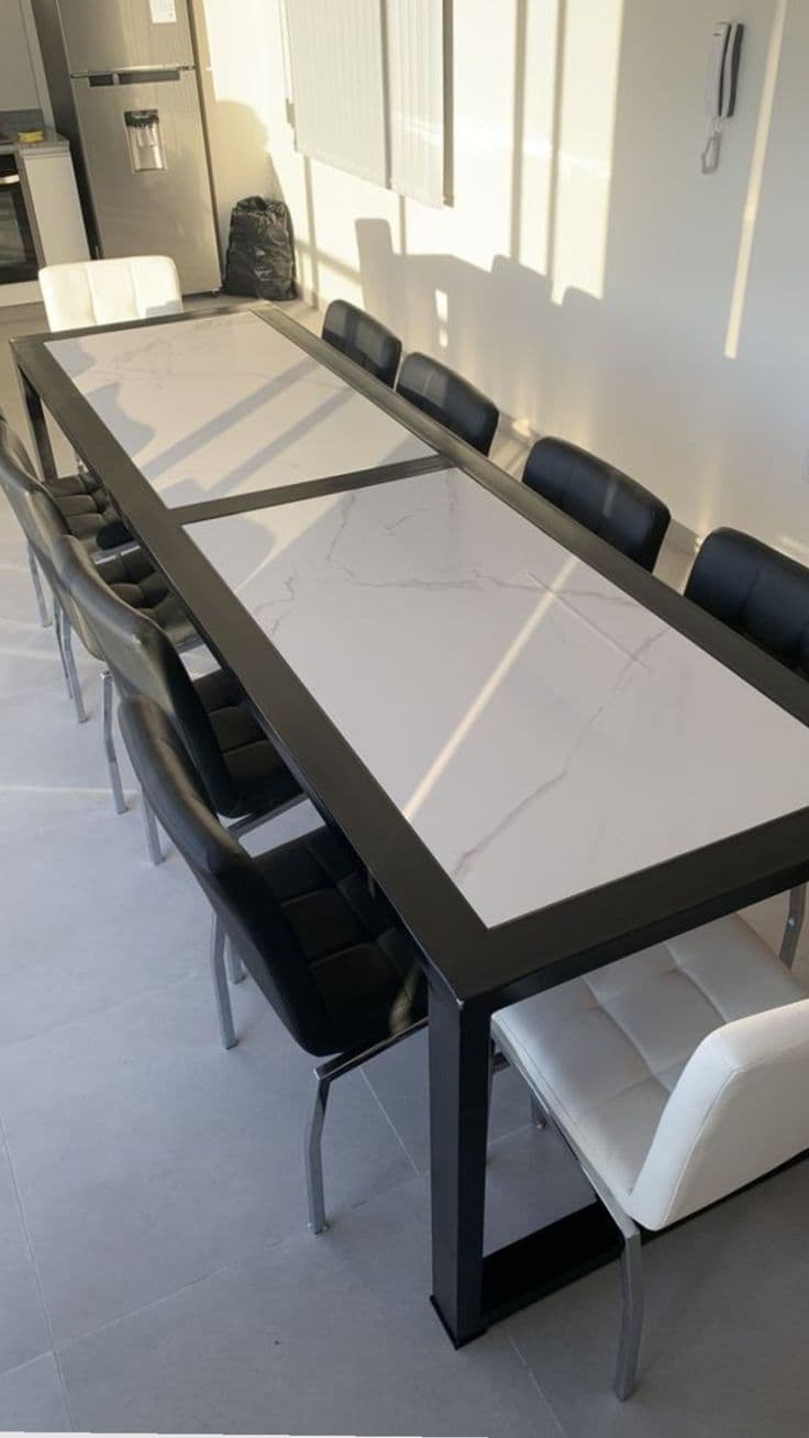 Long Metal Dining Table - Karachi Metal Art