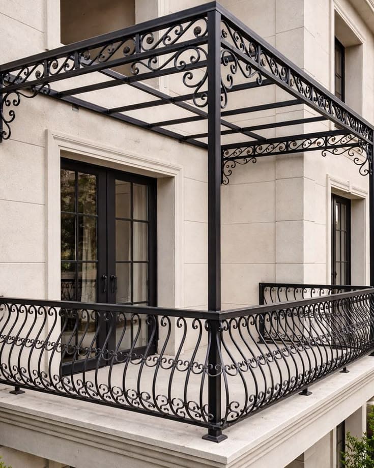 Corner Balcony Boundary Grill - Karachi Metal Art
