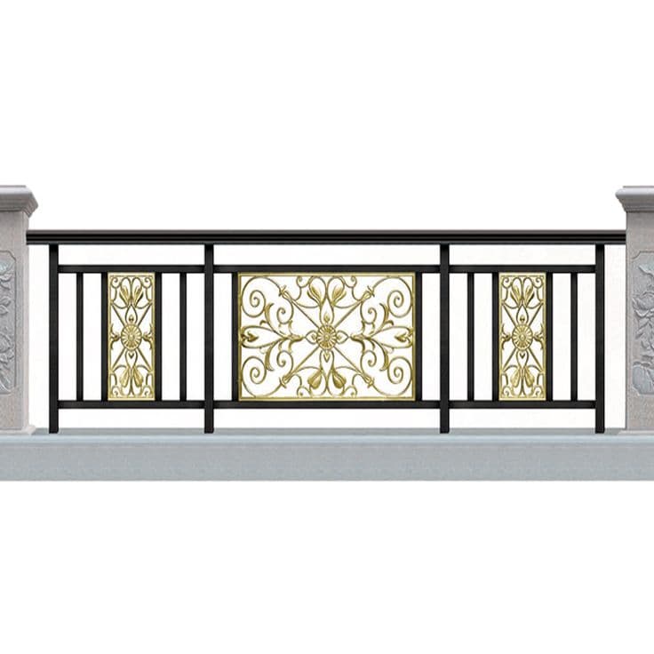 Gold Accent Boundary Grill - Karachi Metal Art