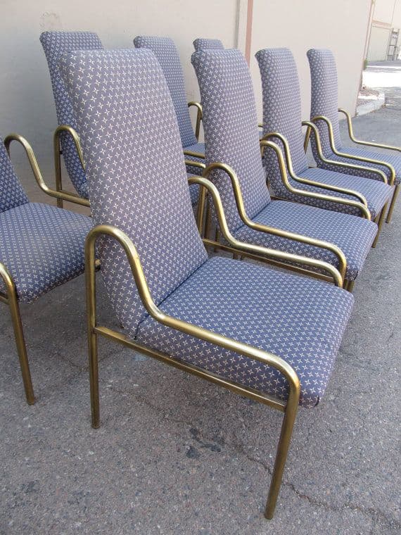 Grey Upholstered Dining Chair - Karachi Metal Art