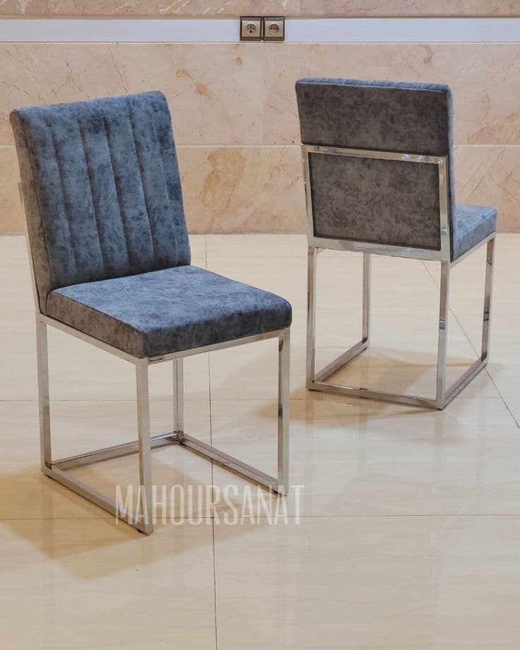 Blue Patterned Cafe Chair - Karachi Metal Art