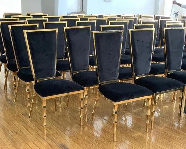 Navy Banquet Chair Set - Karachi Metal Art