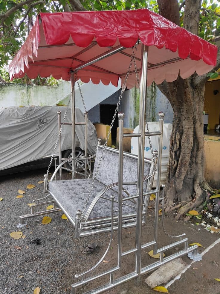 Covered Metal Swing Seat - Karachi Metal Art
