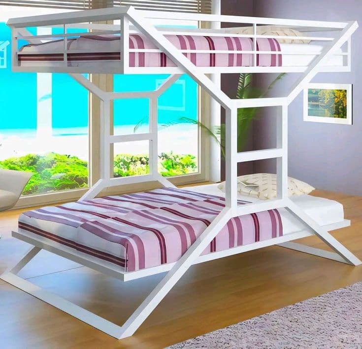 Pink Metal Bunk Bed - Karachi Metal Art