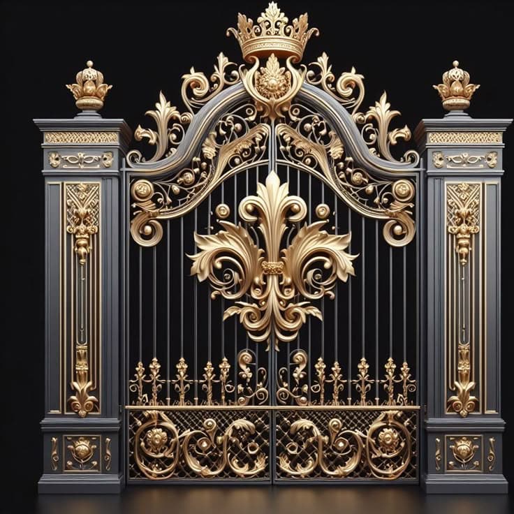 Fleur-de-Lis Ornamental Gate - Karachi Metal Art