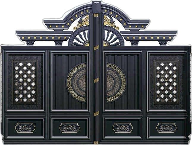 Modern Geometric Panel Gate - Karachi Metal Art