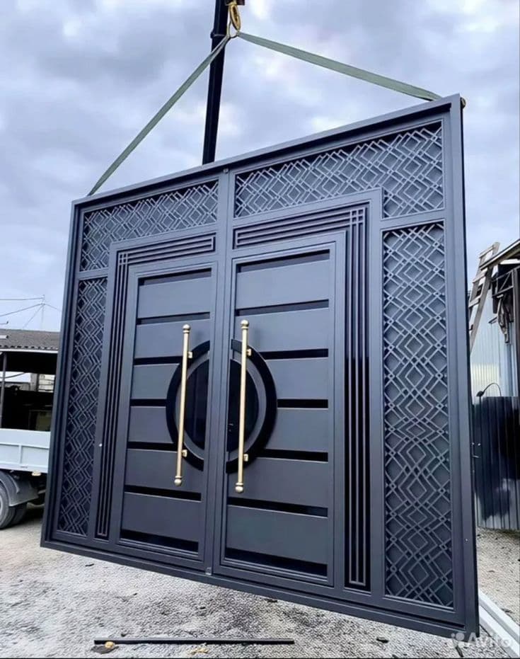 Solid Panel Double Gate - Karachi Metal Art