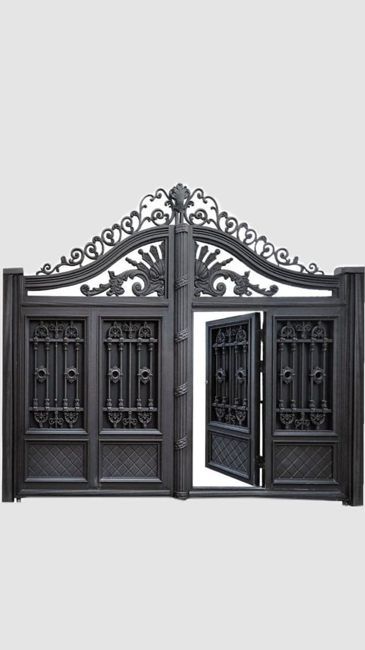 Arched Open Metal Gate - Karachi Metal Art