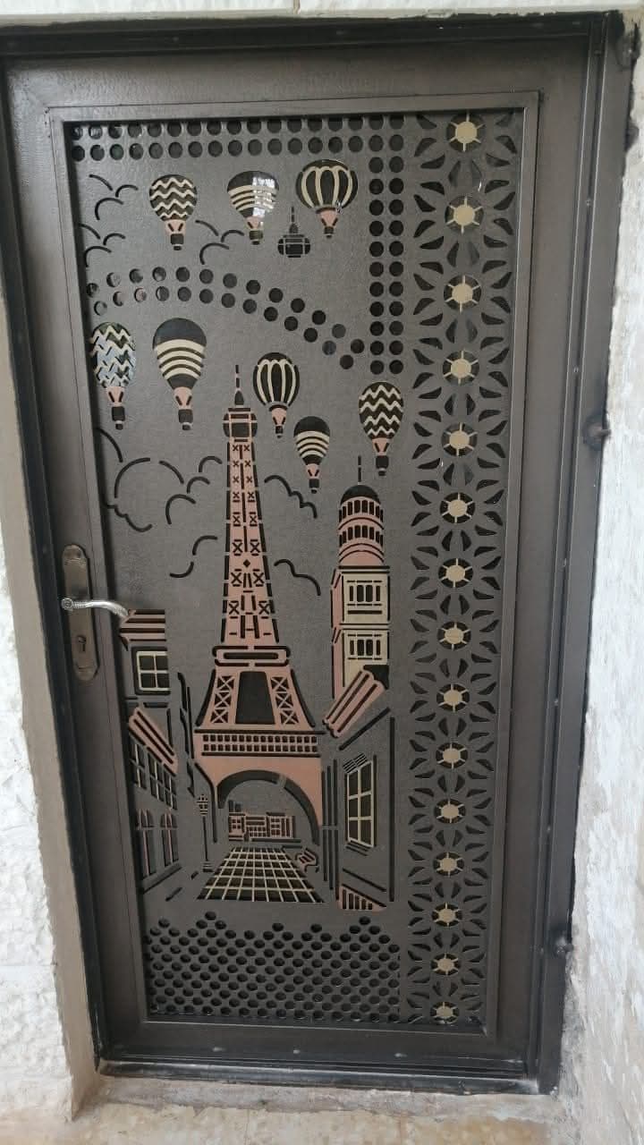 Ornate Single Leaf Gate - Karachi Metal Art