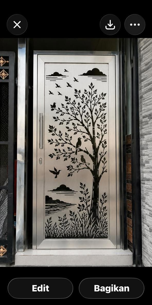 Gold Floral Accent Gate - Karachi Metal Art