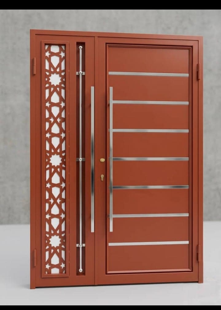 Classic Wooden Style Metal Door - Karachi Metal Art
