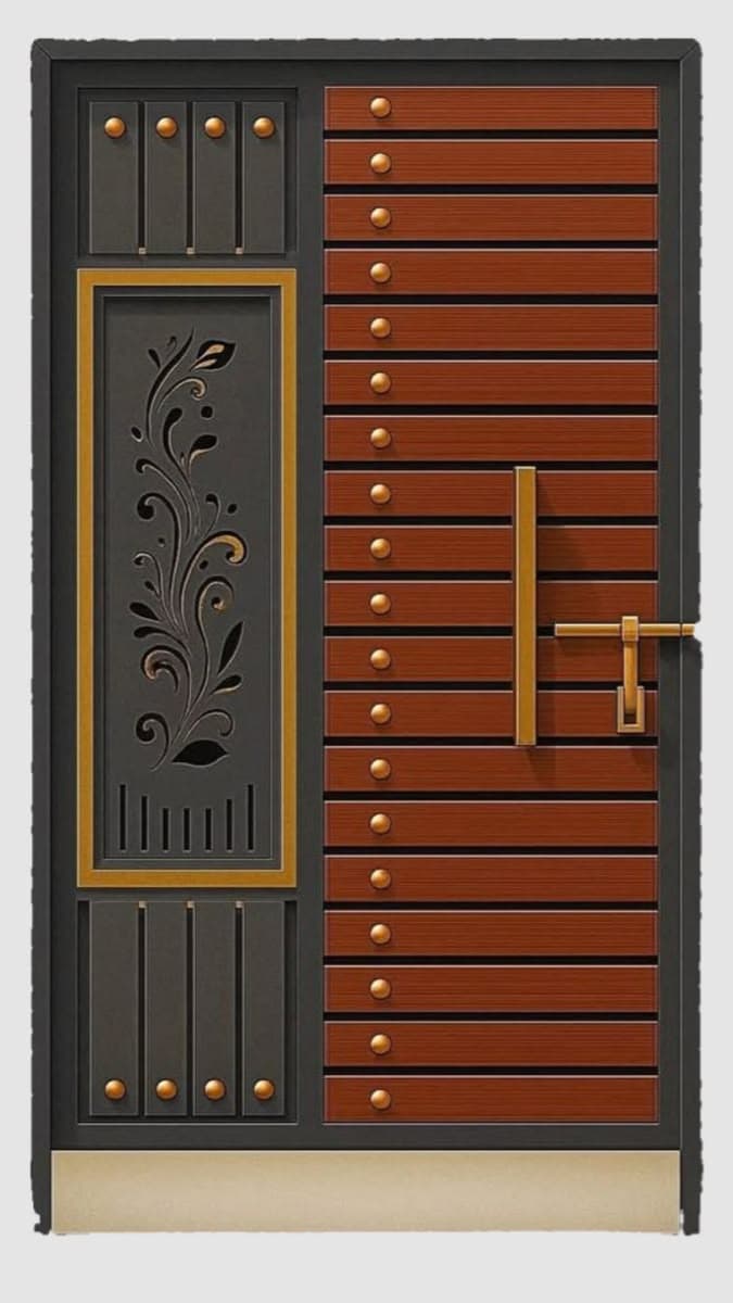 Brown Panel Decorative Gate - Karachi Metal Art