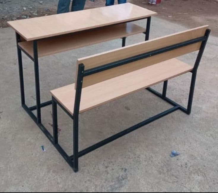 Wooden Bench with Metal Frame - Karachi Metal Art