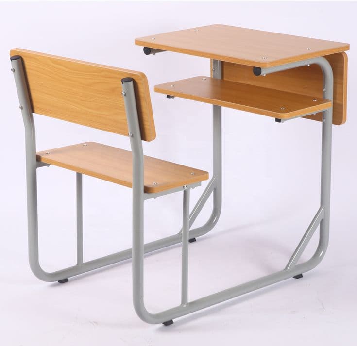 Modern Student Desk with Shelf - Karachi Metal Art