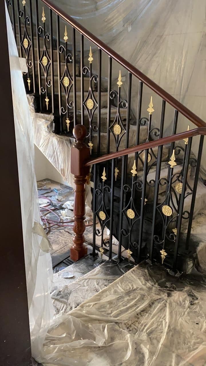 Luxury Patterned Stair Railing - Karachi Metal Art