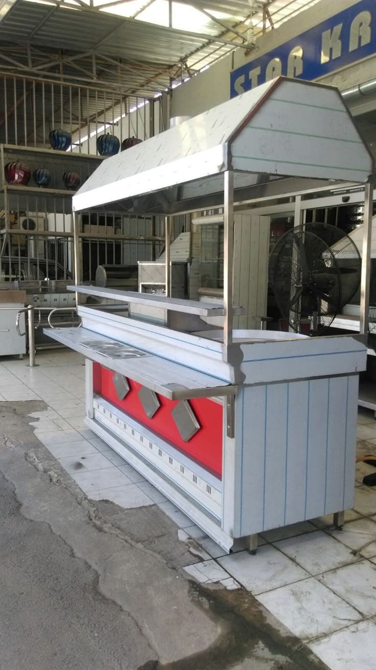 White Mobile Food Stall - Karachi Metal Art