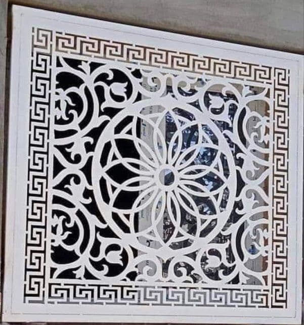 Floral Cutwork Window Grill - Karachi Metal Art