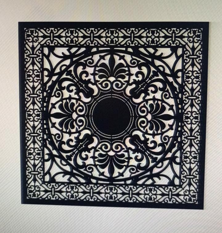 Ornate Center Window Grill - Karachi Metal Art
