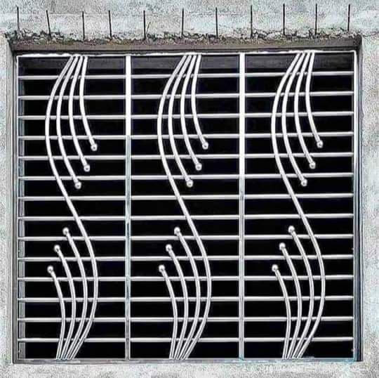 Wave Panel Window Grill - Karachi Metal Art