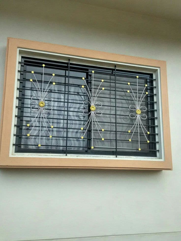 Horizontal Bar Window Grill - Karachi Metal Art