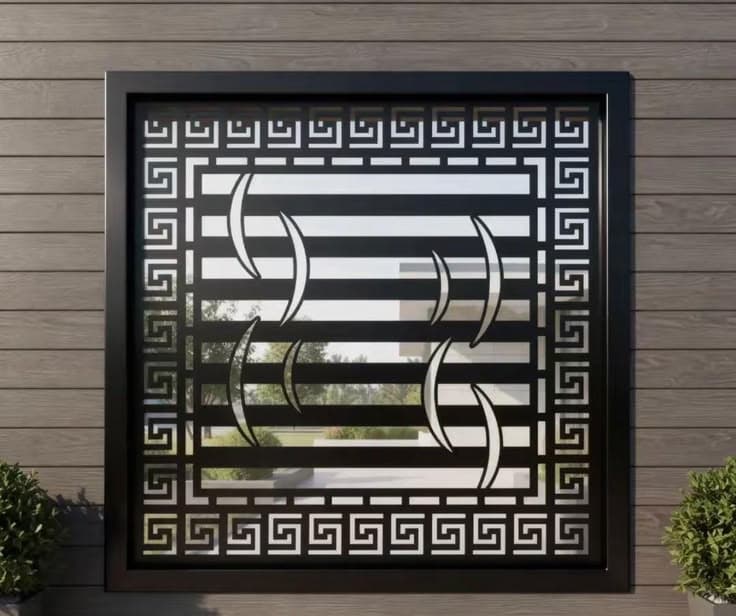 Classic Framed Window Grill - Karachi Metal Art